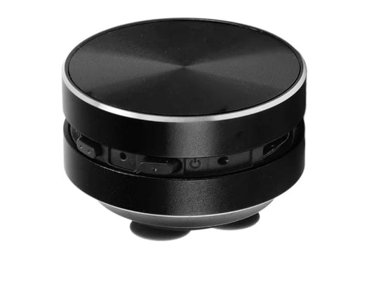 BT Bone Conduction Speaker, Portable Wireless Speaker with Stereo Bass Sound, Built in Microphone, FM Radio, Suction Cup, for Bathroom Outdoor Travel (Black)